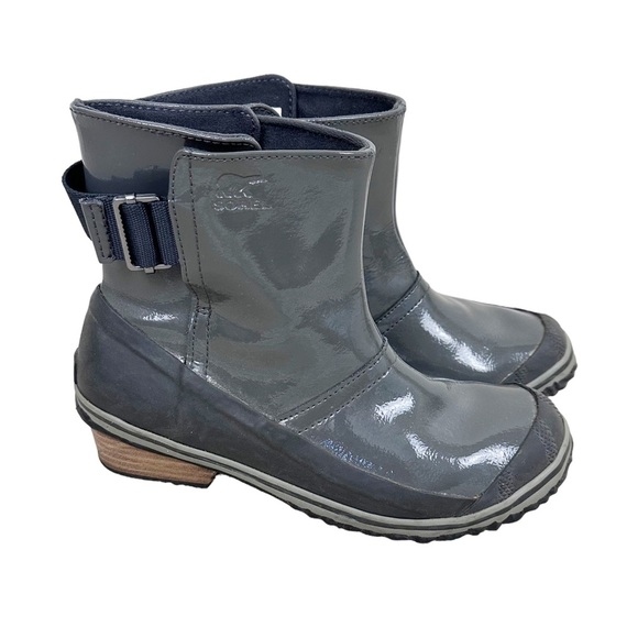 Sorel Shoes - Sorel Slimboot Pull On Gray Ankle Rain Boots Size 6.5
